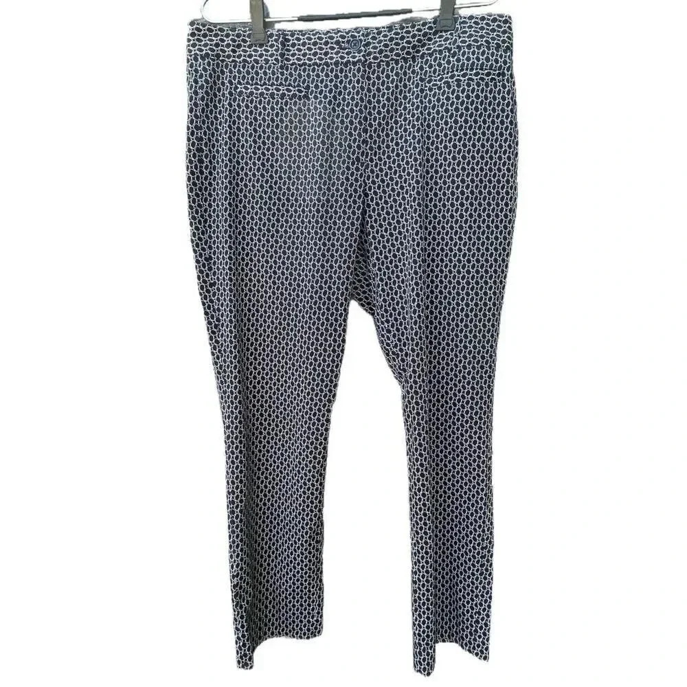 Brooks Brothers size 12 Natalie  Fit chain link pattern cropped pants.